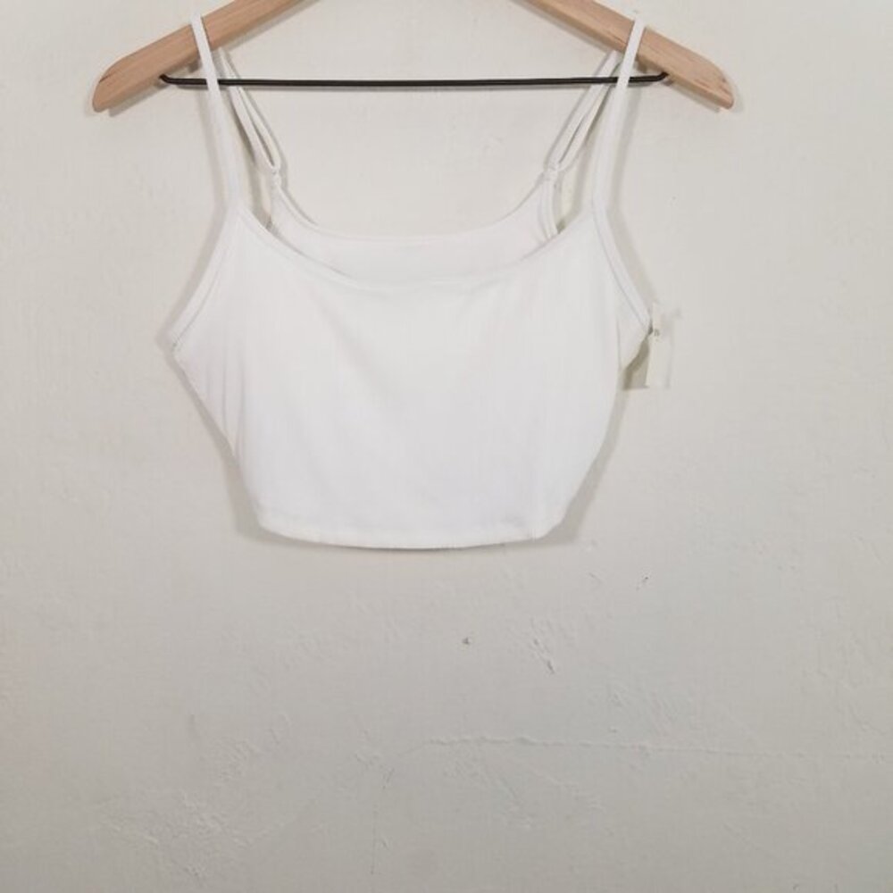NWT Aerie Ribbed Scoop Cropped Tank Top Bra Size M